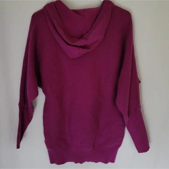 Athleta Purple Ribbed Dolman Sleeve Sweater Small - Picture 3 of 4